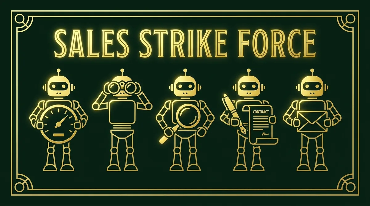 Sales Strike Force : Stato, Sam, GTM MEDDIC Master, Top Gun Sales et Postmaster